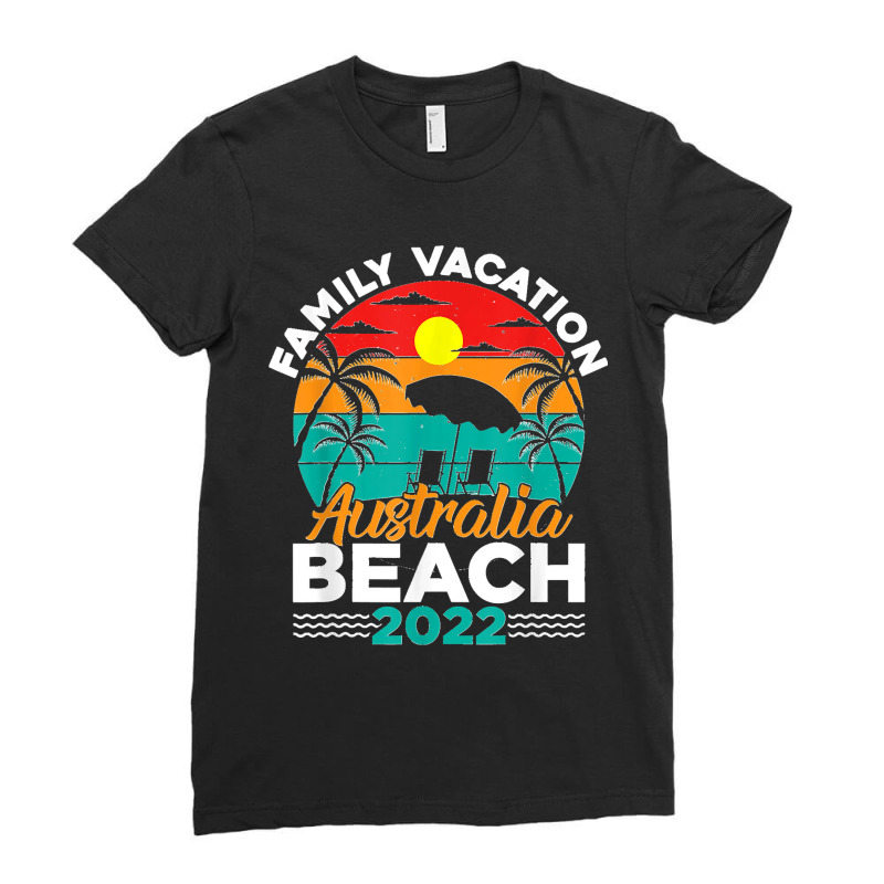 Family Vacation 2022 Vintage Retro Australia Atlantis Beach Ladies Fitted T-Shirt by WirtzRichard | Artistshot