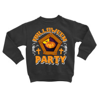 Halloween T  Shirt Funny Halloween Party Skeletons Pumpkin Frame Costu Toddler Sweatshirt | Artistshot