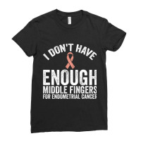 Awareness Don't Have Middle Fingers For Endometrial Cancer Long Sleeve Ladies Fitted T-shirt | Artistshot