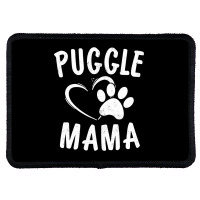 Cute Puggle Mama Gift Pet Pugs Lover Apparel Dog Pug Mom Rectangle Patch | Artistshot