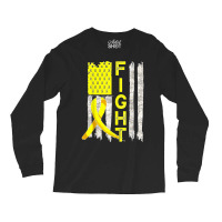 Fight Sarcoma Cancer Awareness American Flag Bone Cancer Long Sleeve Shirts | Artistshot