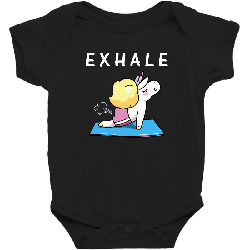 Exhale Unicorn For Dark Baby Bodysuit | Artistshot