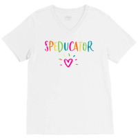 Sped Teacher   Speducator Heart T Shirt V-neck Tee | Artistshot