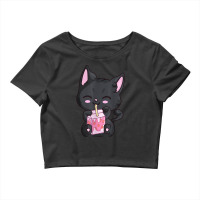 Anime Kawaii Neko For Women Girls Strawberry Milkshake Cat Crop Top | Artistshot