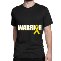 Bone Cancer Warrior Sarcoma Yellow Ribbon Classic T-shirt | Artistshot