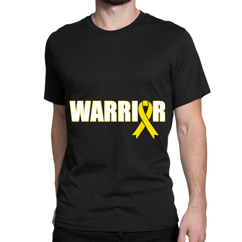 Bone Cancer Warrior Sarcoma Yellow Ribbon Classic T-shirt | Artistshot