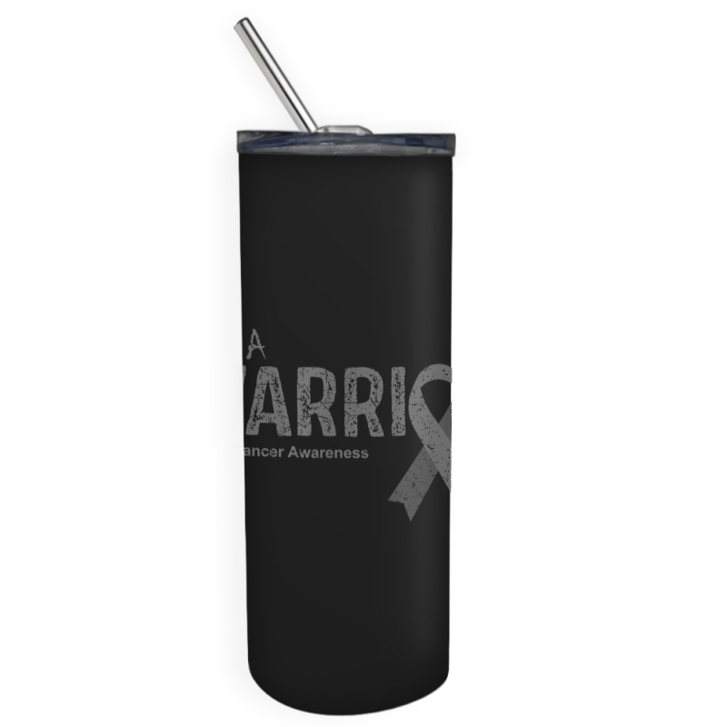 Brain Cancer Awareness Warrior Skinny Tumbler | Artistshot