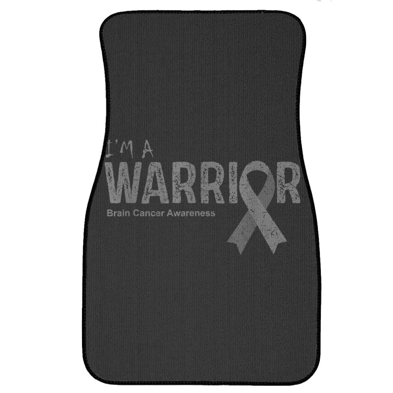 Brain Cancer Awareness Warrior Front Car Mat | Artistshot