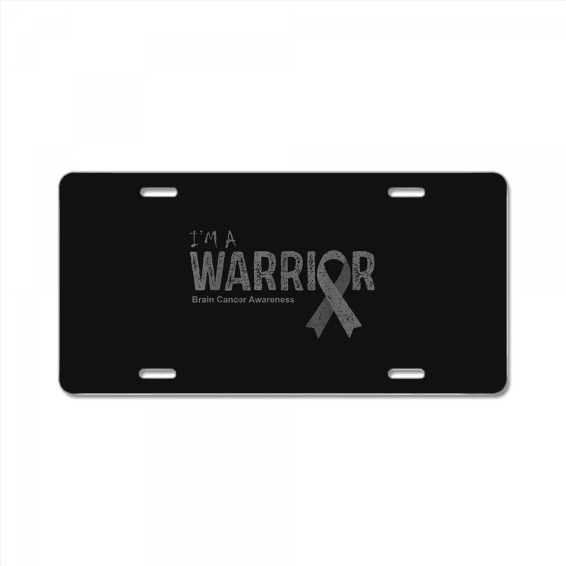 Brain Cancer Awareness Warrior License Plate | Artistshot