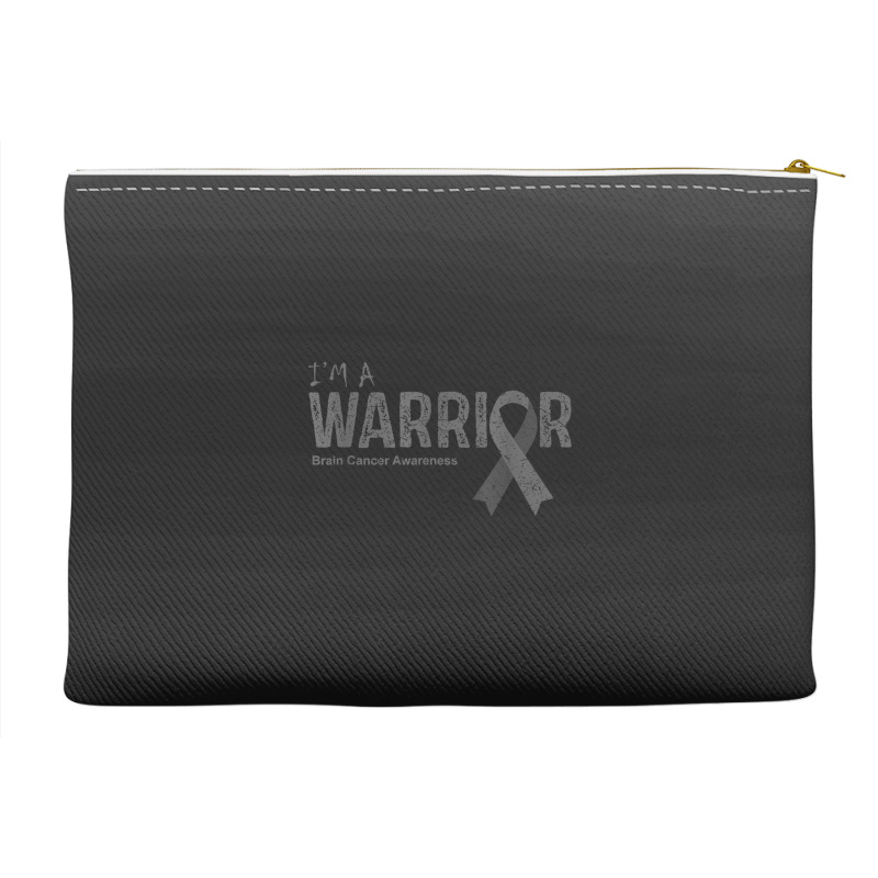 Brain Cancer Awareness Warrior Accessory Pouches | Artistshot