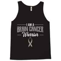 Brain Cancer Warrior Metastasis Intracranial Neoplasm Gray Tank Top | Artistshot