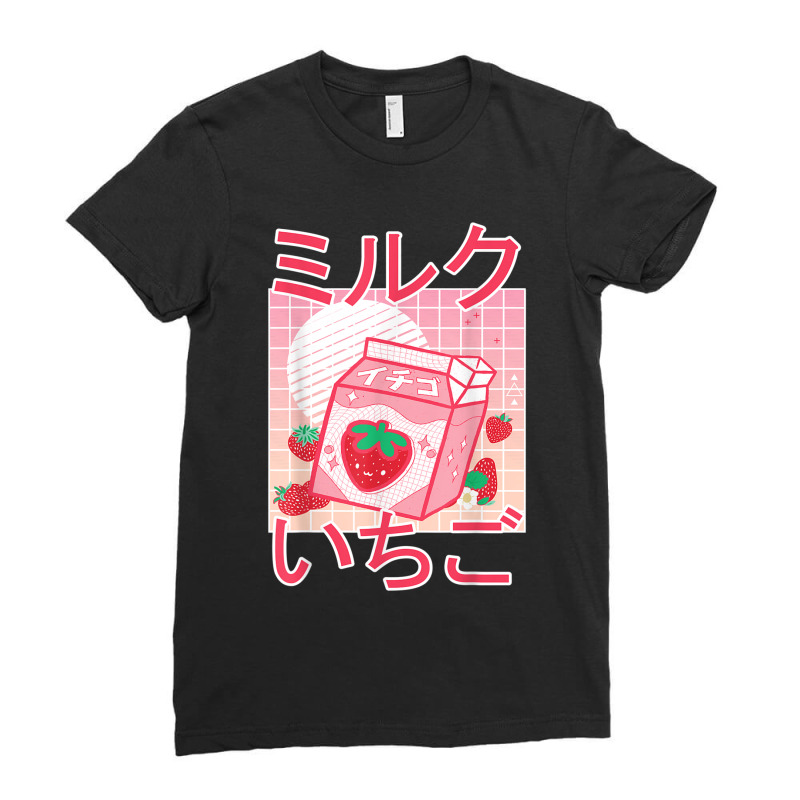 Anime  Kawaii Anime Japanese Strawberry Milkshake Ladies Fitted T-Shirt by MarquesDesign | Artistshot