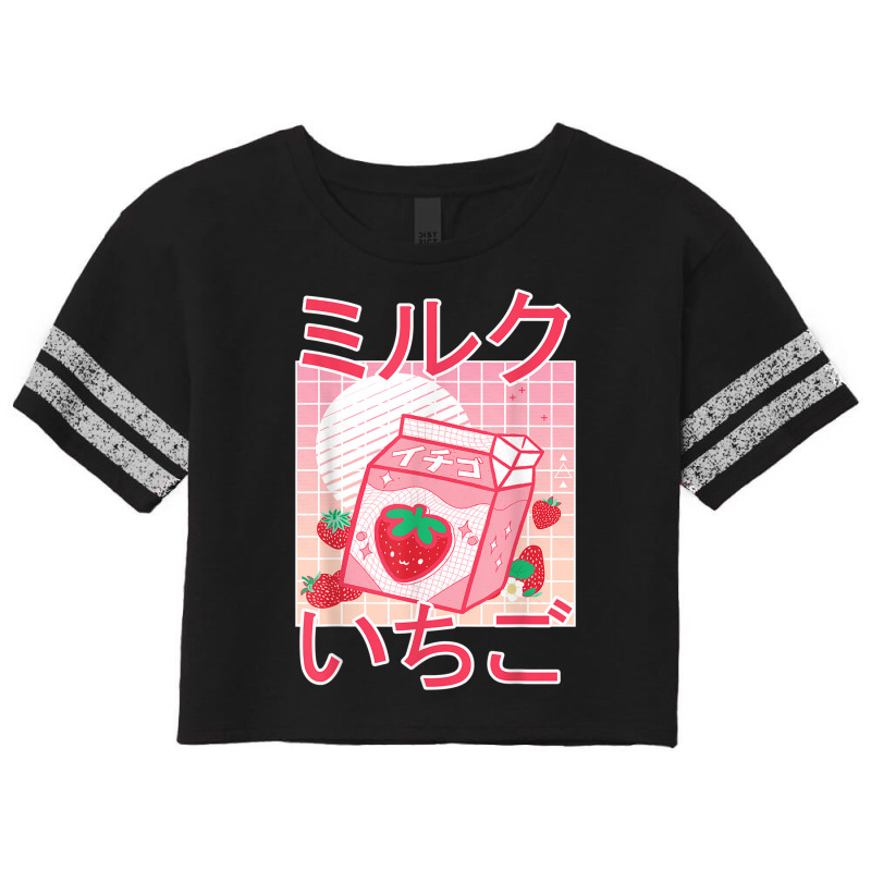 Anime  Kawaii Anime Japanese Strawberry Milkshake Scorecard Crop Tee by MarquesDesign | Artistshot