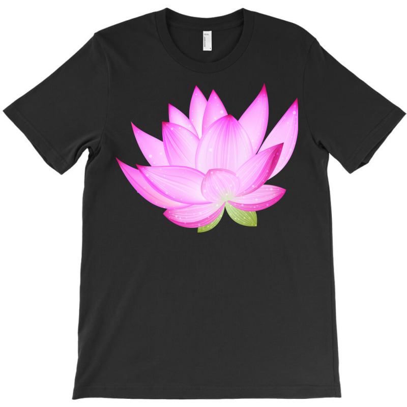 Custom Pink Lotus Flower T-shirt By 