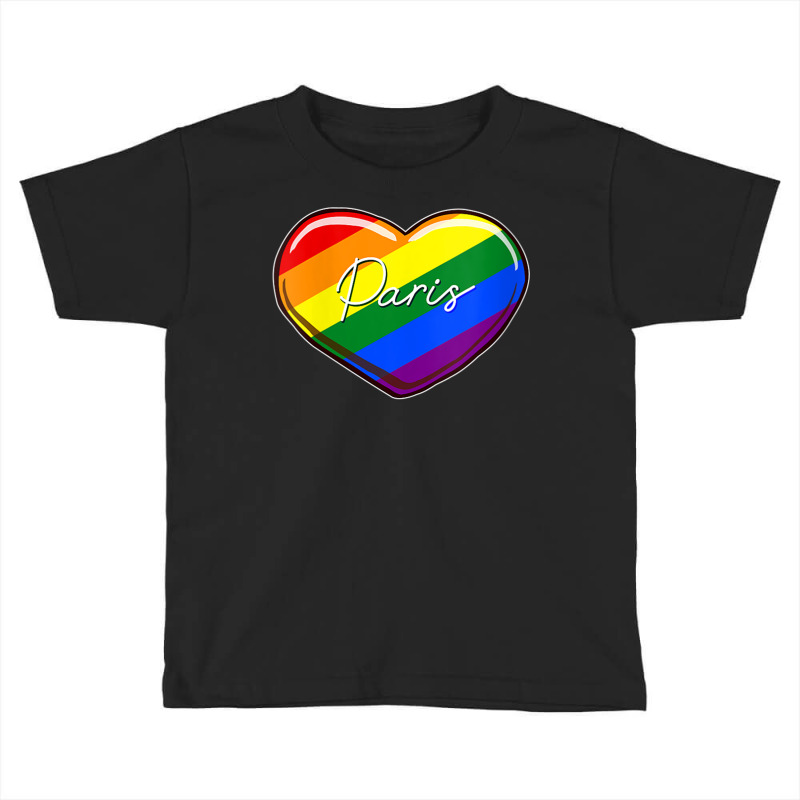 Womens Lgbt Pride Heart   First Name Paris Rainbow Hearts Love V Neck Toddler T-shirt by KaseeDheera | Artistshot