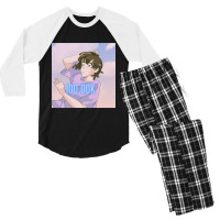 Lover Gift Zenitsu Fire Gifts Men Men's 3/4 Sleeve Pajama Set | Artistshot