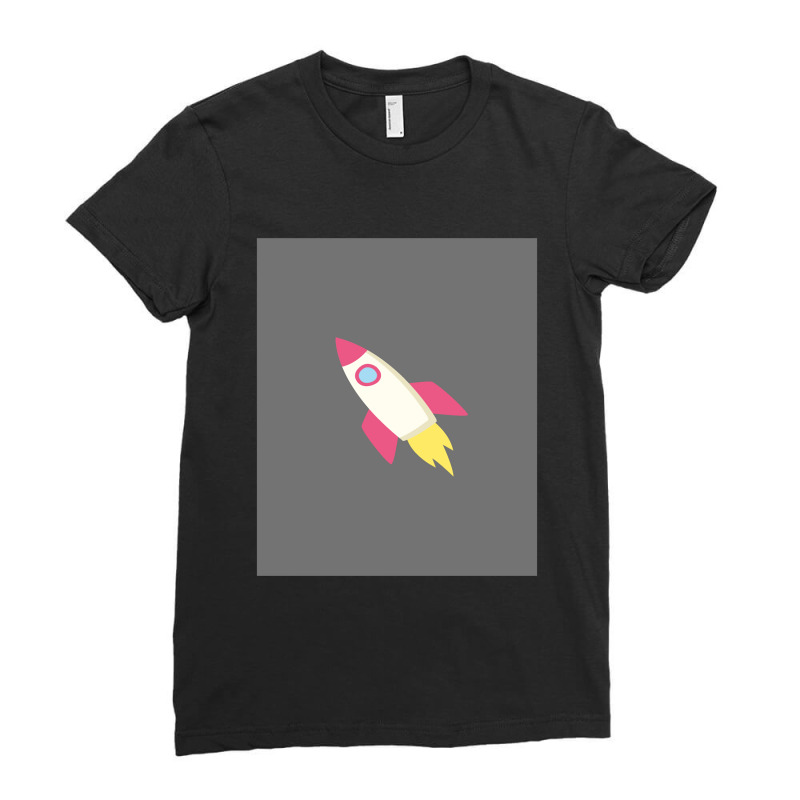 Art Character Rocket Mens Funny Ladies Fitted T-Shirt by IsisArtists | Artistshot