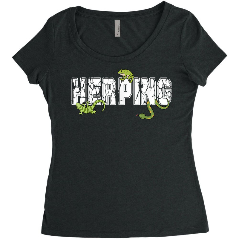 Herpetology Tshirt Reptiles Snake Zoology Frog Gecko Herping T Shirt Women's Triblend Scoop T-shirt by sugruewxrivestsxe | Artistshot