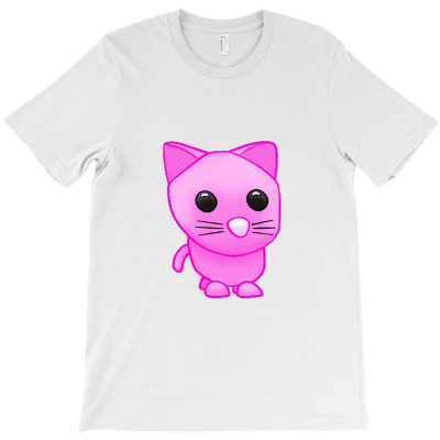Pink Cat T-shirt Designed By Metrotp