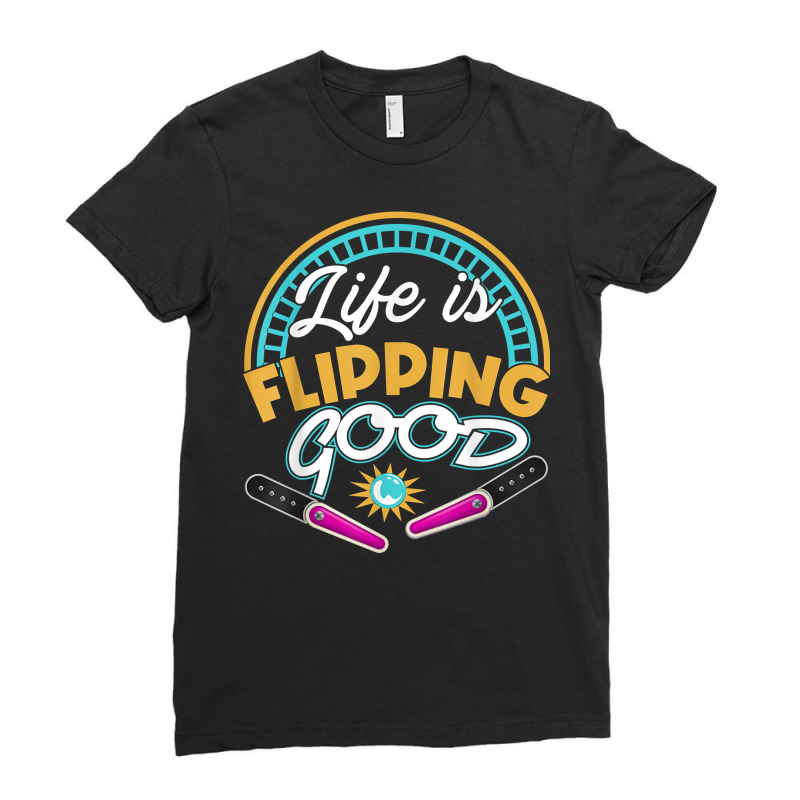 Flipping Good Arcade Game 80s 90s Pinball T Shirt Ladies Fitted T-Shirt by sowleomballoucgp | Artistshot