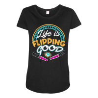 Flipping Good Arcade Game 80s 90s Pinball T Shirt Maternity Scoop Neck T-shirt | Artistshot