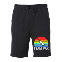 Team Vaccine Pro Vaccine Vaccination Retro Vintage T Shirt Fleece Short | Artistshot