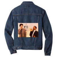 Vintage Photograp Ron Swanson Funny Gift Men Denim Jacket | Artistshot