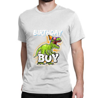 Birthday Boy T Rex Dinosaur Party Gift For Boys Funny Gifts Men Classic T-shirt | Artistshot