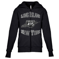 Long Island New York Interstate 495 T Shirt Youth Zipper Hoodie | Artistshot