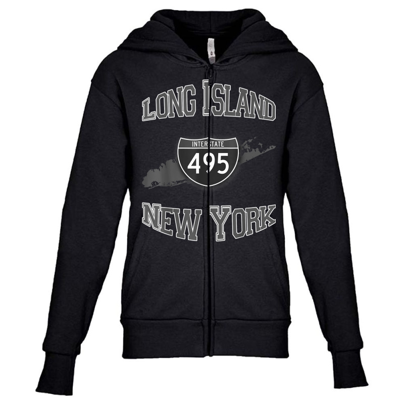 Long Island New York Interstate 495 T Shirt Youth Zipper Hoodie by KaseeDheera | Artistshot