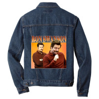 Character Animated Swanson Gifts Men Men Denim Jacket | Artistshot