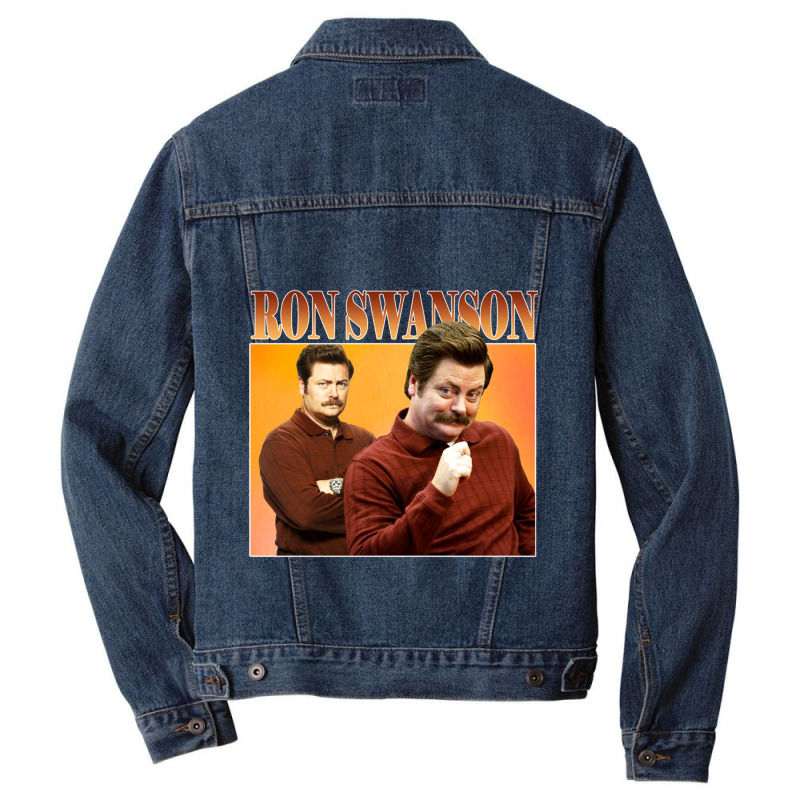 Character Animated Swanson Gifts Men Men Denim Jacket by TrystanArtists | Artistshot