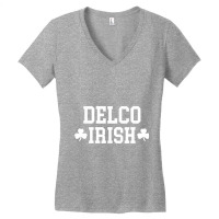 Delco Irish   Delaware County Residents Paddies Day Women's V-neck T-shirt | Artistshot