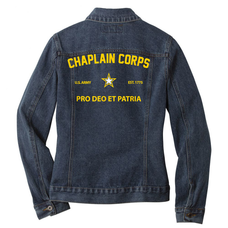 Us Army Chaplain Corps T Shirt Ladies Denim Jacket by zagelmaglime | Artistshot