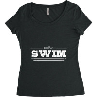 Distressed Look Swimming Gift For Swimmers T Shirt Women's Triblend Scoop T-shirt | Artistshot