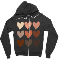 Diversity Hearts, Skin Tone Hearts Zipper Hoodie | Artistshot