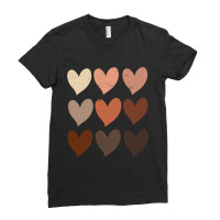 Diversity Hearts, Skin Tone Hearts Ladies Fitted T-shirt | Artistshot