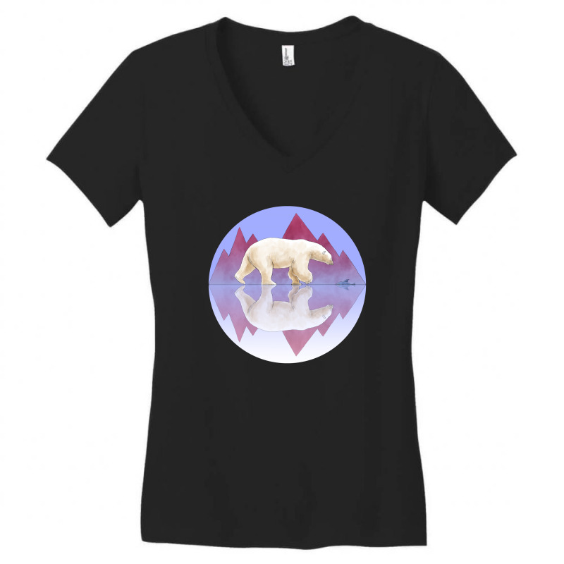 Polar Bear Women's V-Neck T-Shirt by autlu2024 | Artistshot