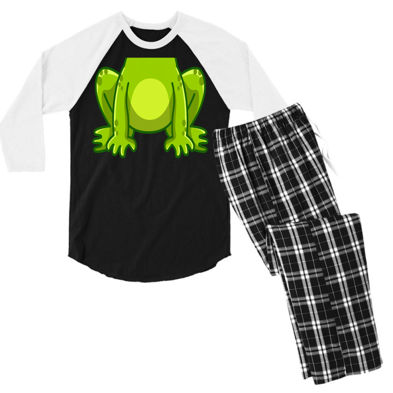 Frog Costume Toad Kids Cute Frog Halloween T Shirt Men's 3/4 Sleeve Pajama Set | Artistshot