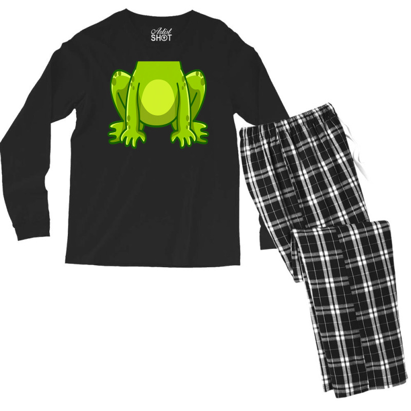 Frog Costume Toad Kids Cute Frog Halloween T Shirt Men's Long Sleeve Pajama Set | Artistshot