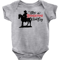 Cowboy Riding Horse Rhinestone Cowboy Western Country Gift T Shirt Baby Bodysuit | Artistshot