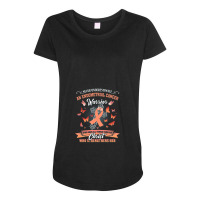 Never Underestimate Endometrial Cancer Awareness Fighter Christ Maternity Scoop Neck T-shirt | Artistshot