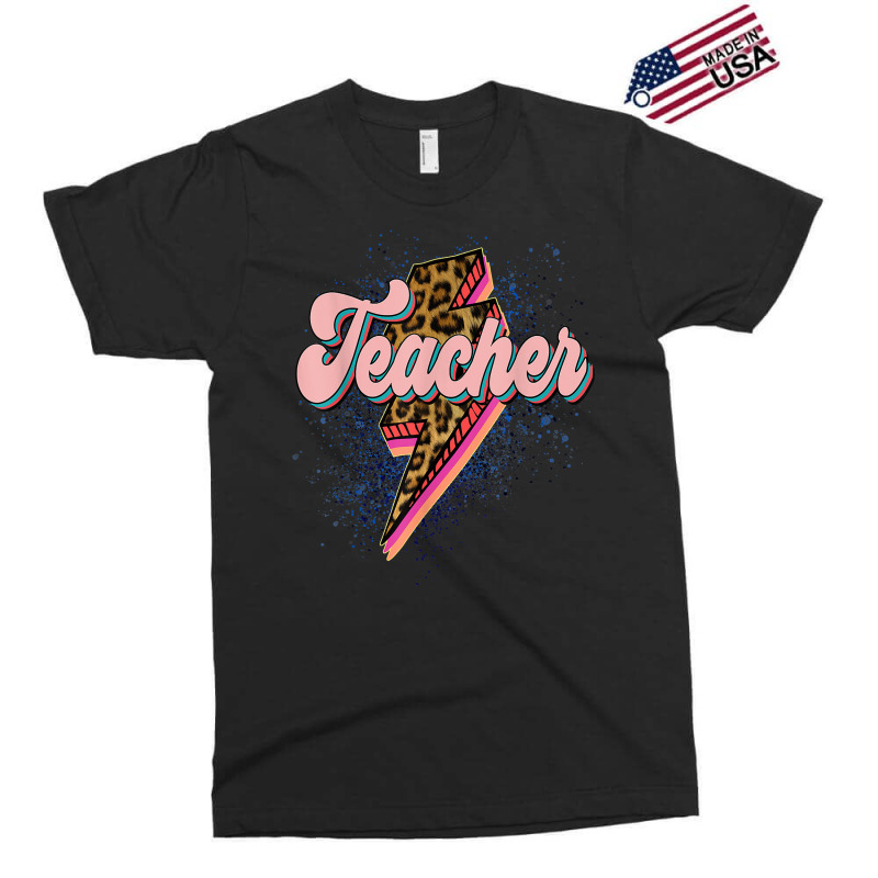 Leopard Teacher Shirt Teacher Lightning Bolt Back To School T Shirt Exclusive T-shirt by sindtnojoesphi | Artistshot