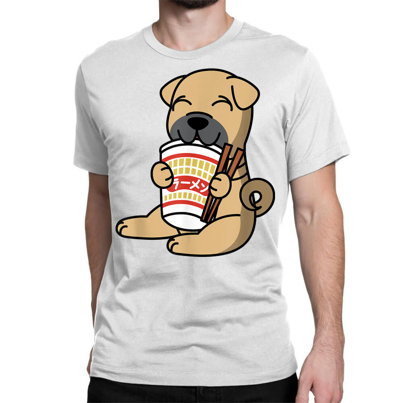 Shar Pei Eating Instant Ramen Noodles Dog T Shirt Classic T-shirt by sowleomballoucgp | Artistshot