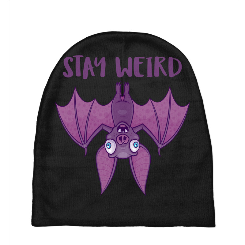 Stay Weird Cartoon Bat Baby Beanies by fizzgig | Artistshot