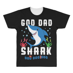god dad shark family matching All Over Men's T-shirt | Artistshot