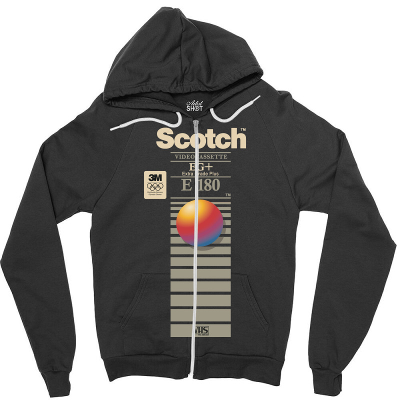 Vhs Scotch E Zipper Hoodie | Artistshot