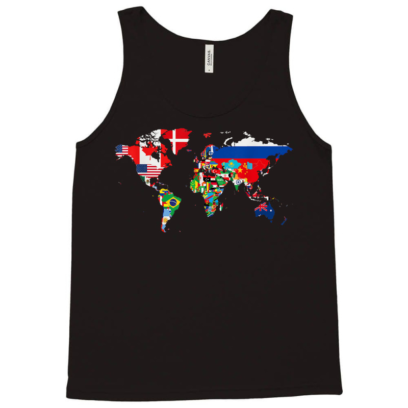 International World Flags T Shirt Flags World Map For Kids T Shirt Tank Top | Artistshot