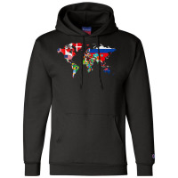 International World Flags T Shirt Flags World Map For Kids T Shirt Champion Hoodie | Artistshot