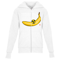 White Banana Equivalent Dose Youth Zipper Hoodie | Artistshot